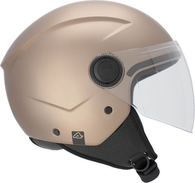 JET BREZZA METALLIC HELMET, BROWN