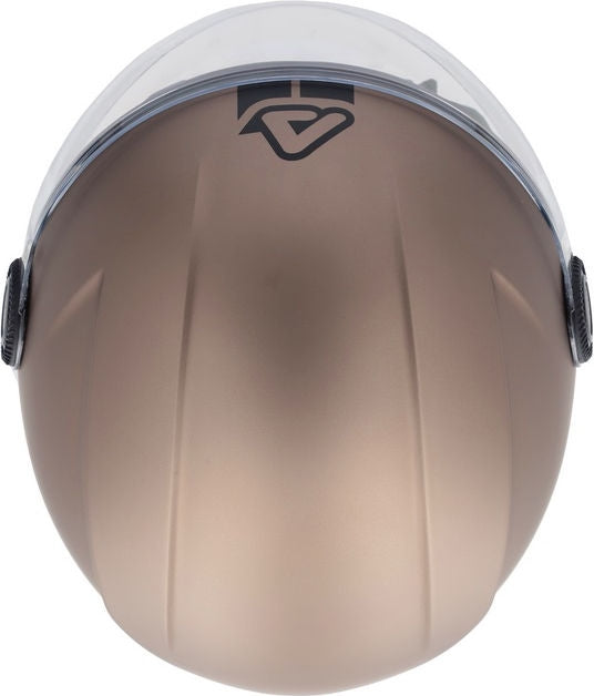 JET BREZZA METALLIC HELMET, BROWN