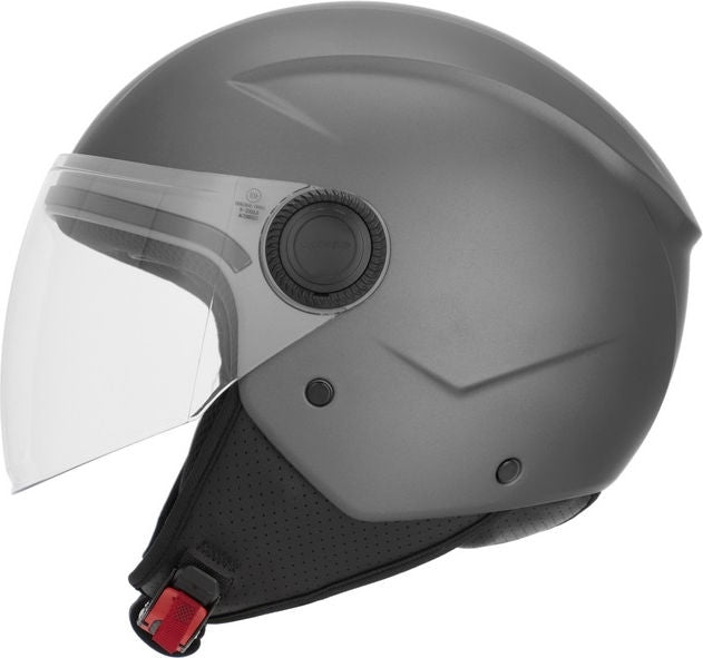 JET BREZZA METALLIC HELMET, DARK GREY