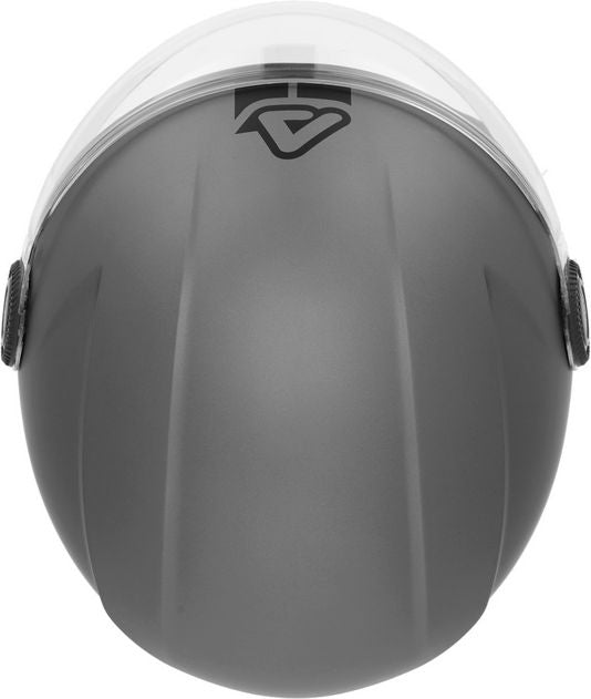 JET BREZZA METALLIC HELMET, DARK GREY