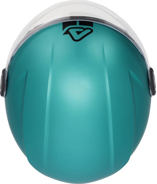 JET BREZZA METALLIC HELMET, TURQUOISE