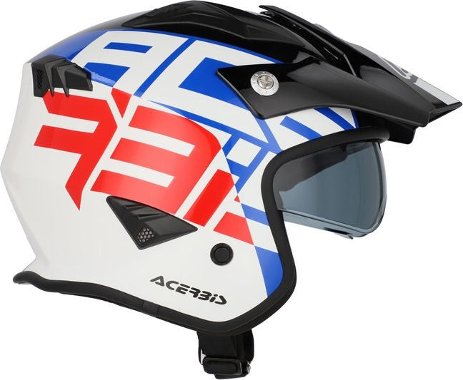 JET ARIA SPORT HELMET, WHITE/BLUE/RED