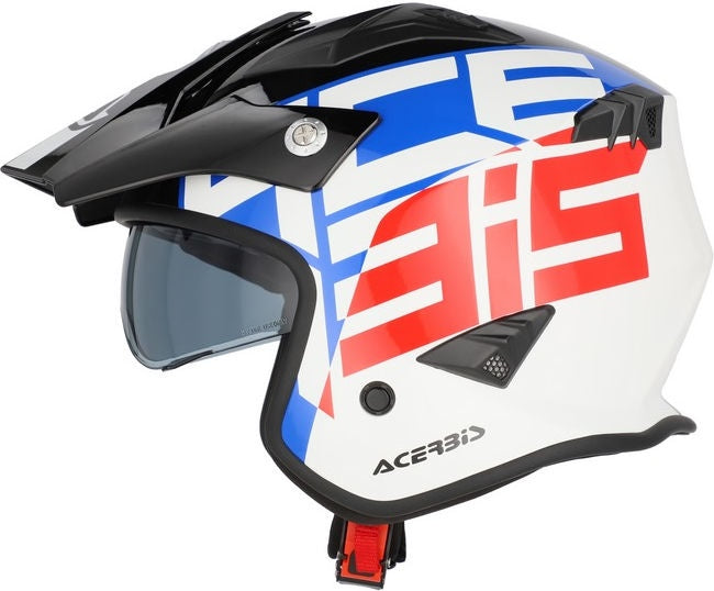 JET ARIA SPORT HELMET, WHITE/BLUE/RED