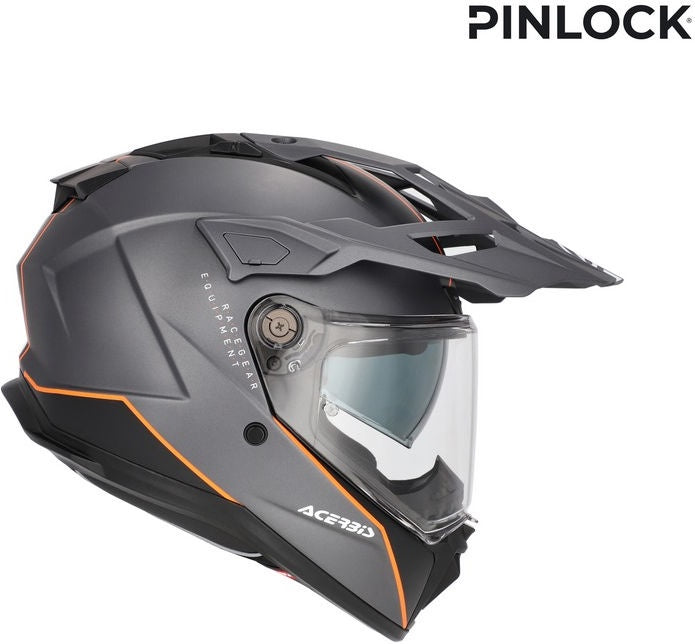 ATTACK HELMET, GREY/ORANGE