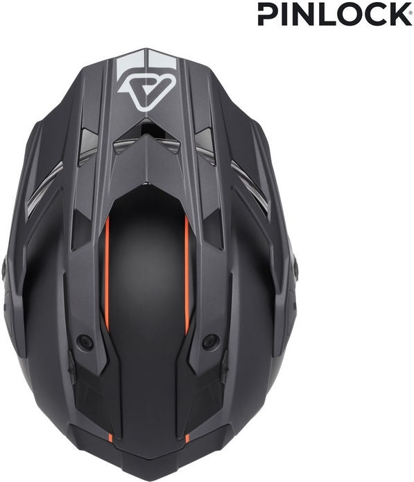 ATTACK HELMET, GREY/ORANGE