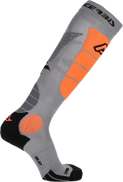 MX IMPACT VENTED SOCKS, GREY/ORANGE, Size XXL