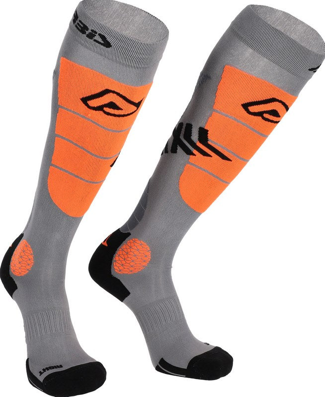MX IMPACT VENTED SOCKS, GREY/ORANGE, Size XXL