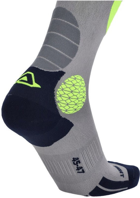 MX IMPACT VENTED SOCKS, GREY/YELLOW