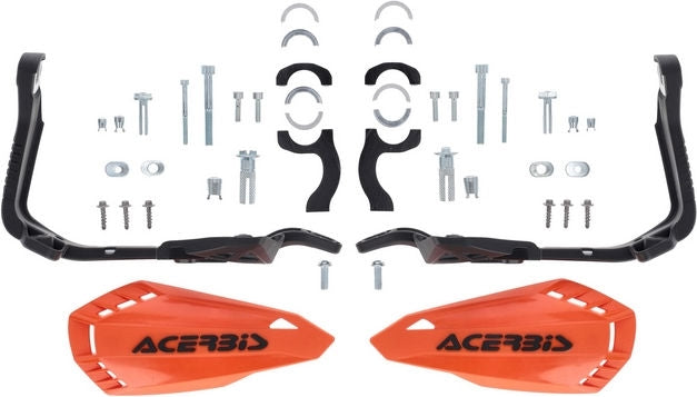 HANDGUARDS FIRSTMOTO, ORANGE/BLACK