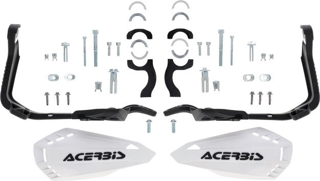 HANDGUARDS FIRSTMOTO, WHITE/BLACK