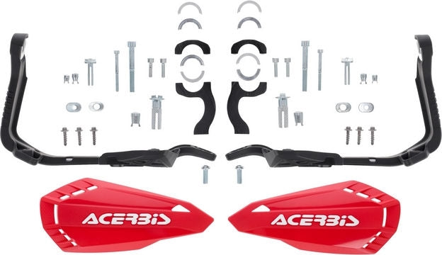 HANDGUARDS FIRSTMOTO, RED/WHITE
