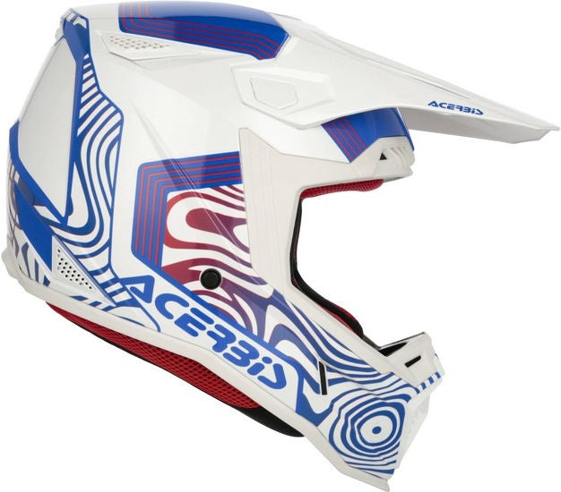 WHOOPS GRAPHIC HELMET, WHITE/BLUE/RED