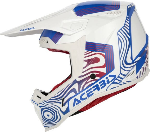 WHOOPS GRAPHIC HELMET, WHITE/BLUE/RED