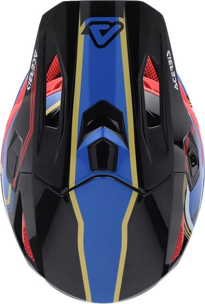 WHOOPS GRAPHIC HELMET, BLACK/BLUE