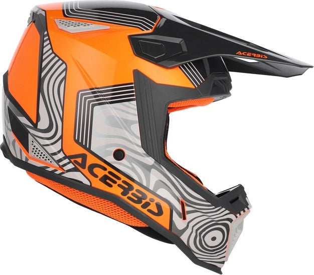 WHOOPS GRAPHIC HELMET, GREY/ORANGE