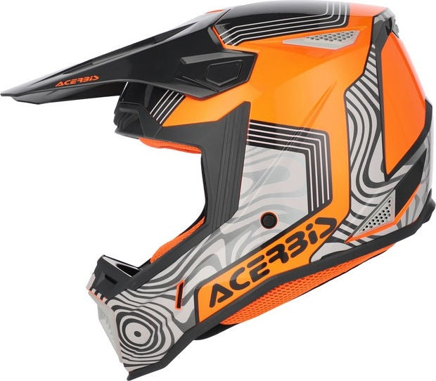 WHOOPS GRAPHIC HELMET, GREY/ORANGE