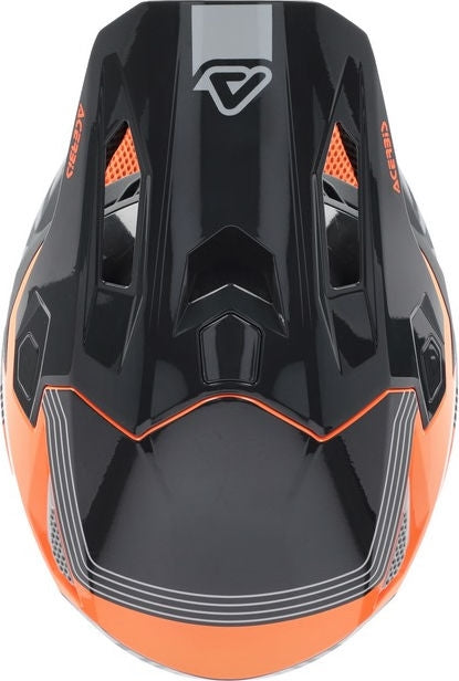 WHOOPS GRAPHIC HELMET, GREY/ORANGE