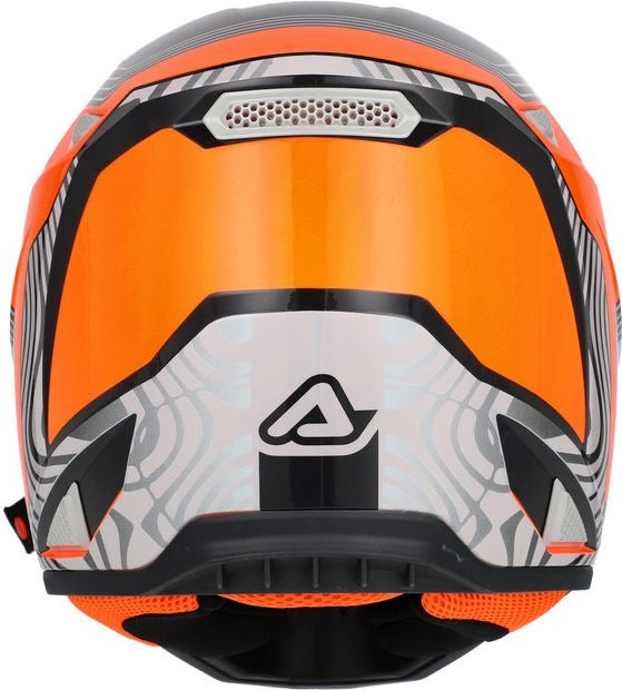 WHOOPS GRAPHIC HELMET, GREY/ORANGE