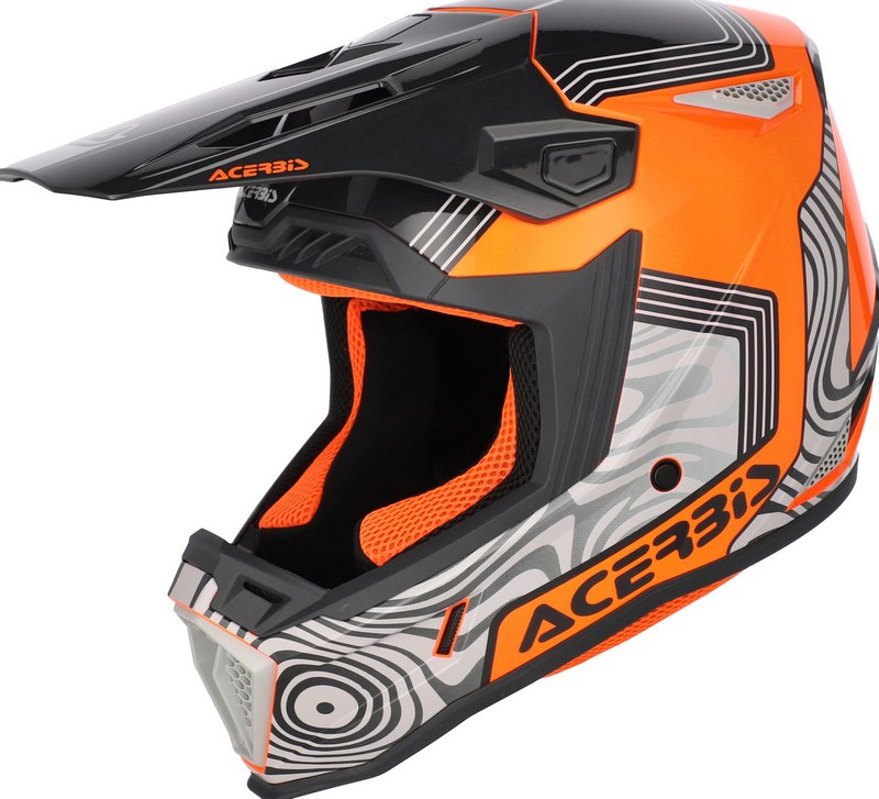 WHOOPS GRAPHIC HELMET, GREY/ORANGE