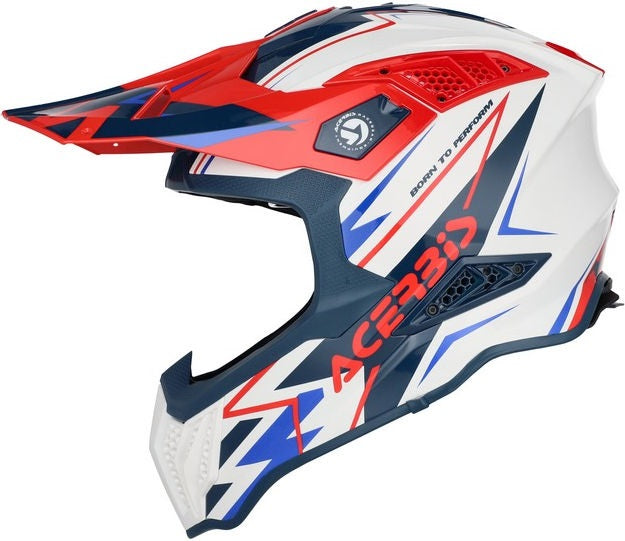 AIRSTRIKE-X HELMET, WHITE/BLUE/RED