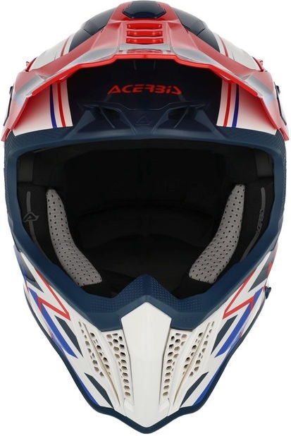 AIRSTRIKE-X HELMET, WHITE/BLUE/RED
