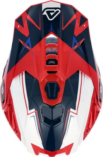 AIRSTRIKE-X HELMET, WHITE/BLUE/RED