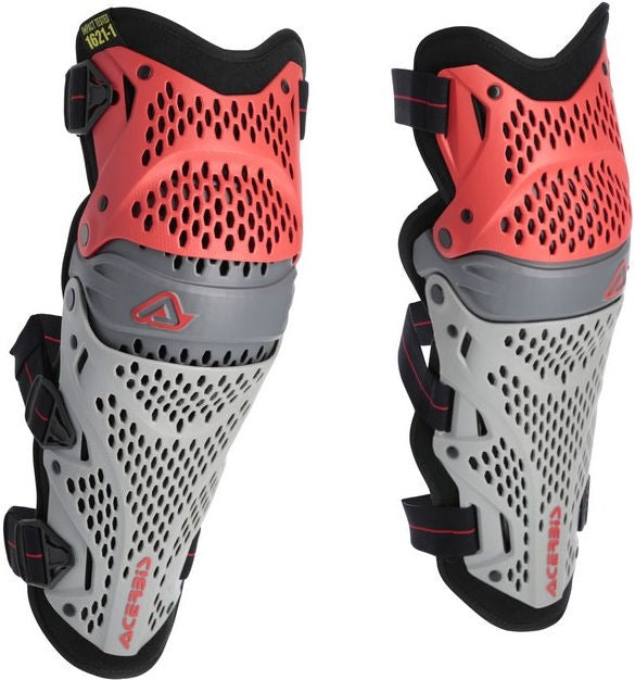KNEE GUARD IMPACT PRO, RED/GREY