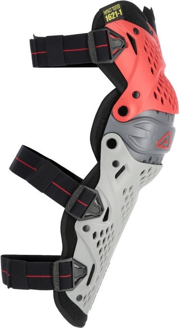 KNEE GUARD IMPACT PRO, RED/GREY