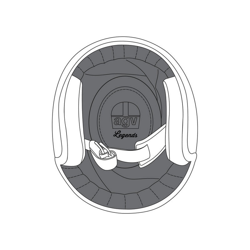 AGV CROWN PAD X70 (XS) Standard Black | 20KIT00205003