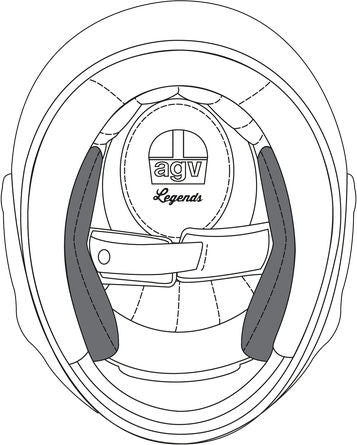 AGV CHEEK PADS X101 Black | 20KIT77002001