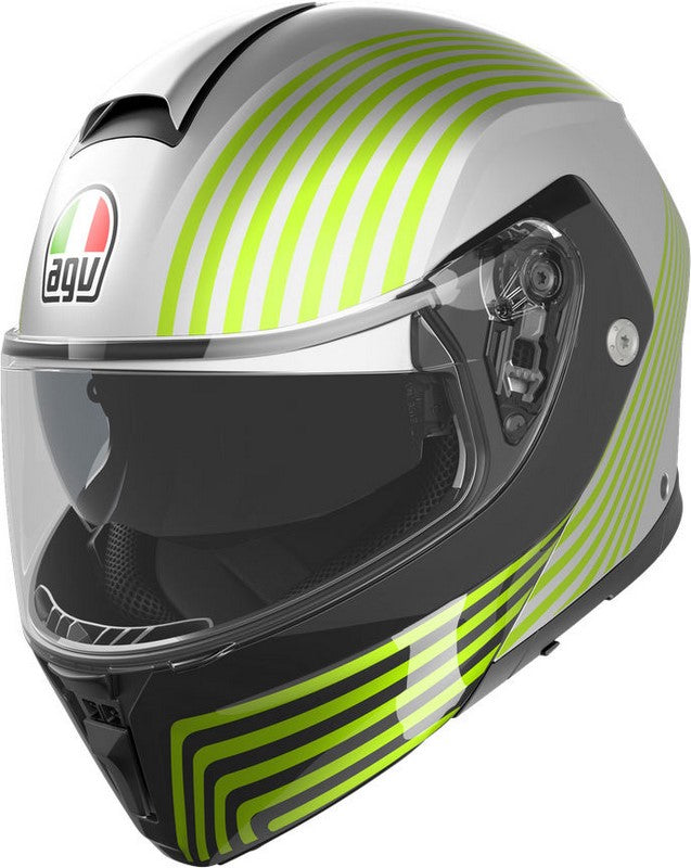AGV STREETMODULAR E2206 MPLK ISEO MATT WHITE/BLACK/YELLOW FLUO | 2118296001012007