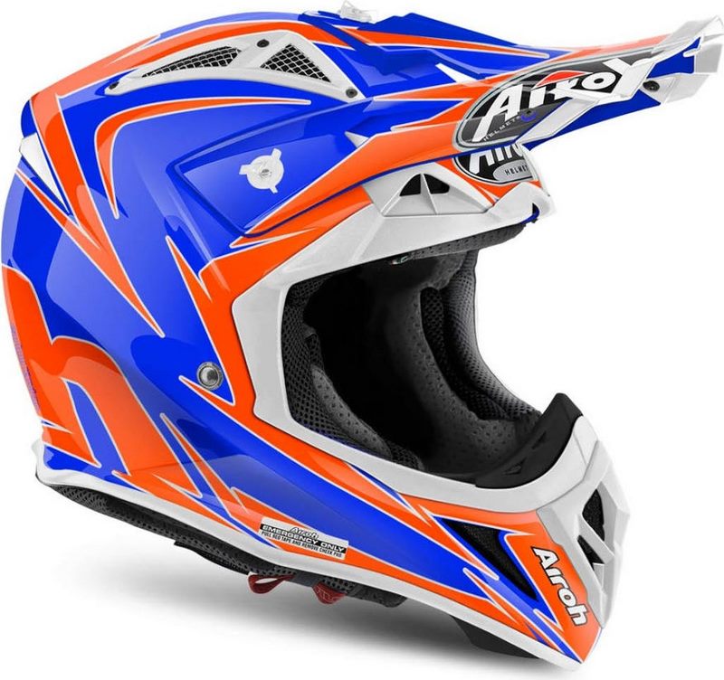 AIROH Motocross Helmet Aviator 2.2 Edge, Orange-Blue | AV22EG18