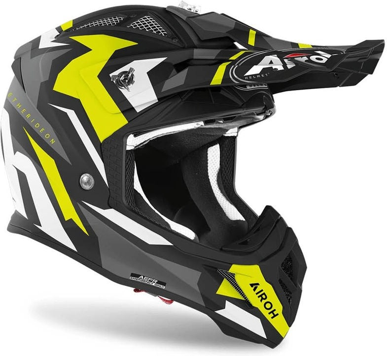 AIROH Helmet Aviator Ace Swoop, Yellow Matt | AVASW31