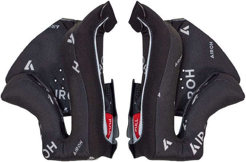 AIROH Cheek Pads Twist 3, Black/White, Size L | TW3BWLG