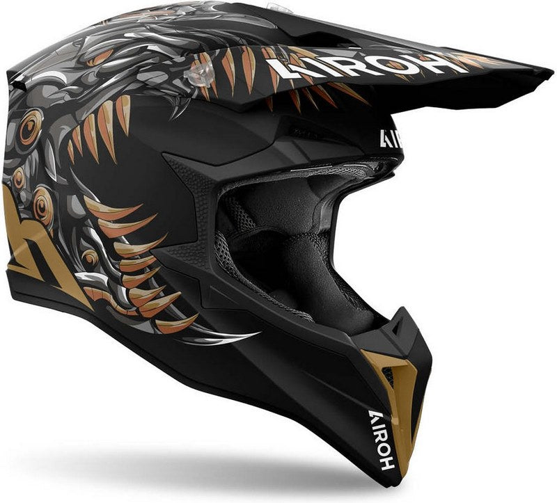 AIROH Motocross Helmet Wraaap Cyborg, Matt | WRAC35