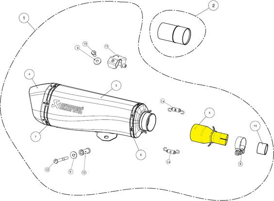 Akrapovic LINK PIPE SS | L-PI5SO1