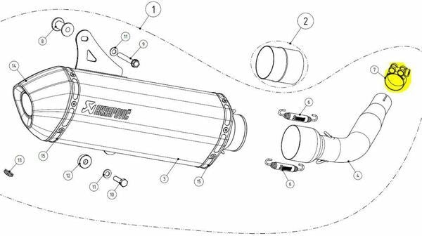 Akrapovic CLAMP MUFFLER X-CITY 250 | P-R51