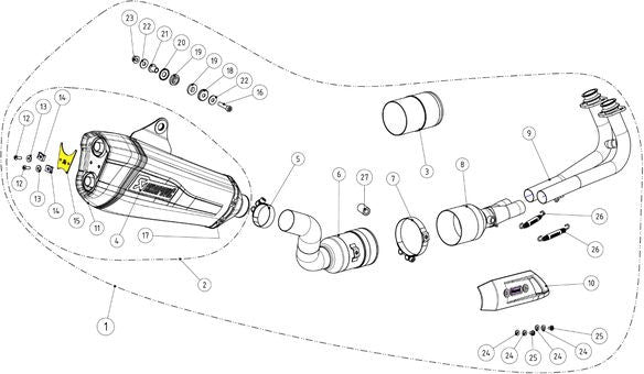 Akrapovic Stainless Steel BRACKET | P-X189