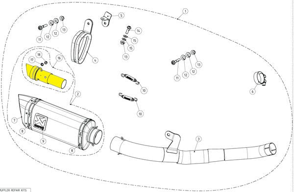 Akrapovic Stainless Steel NOISE INSERT | V-TUV251