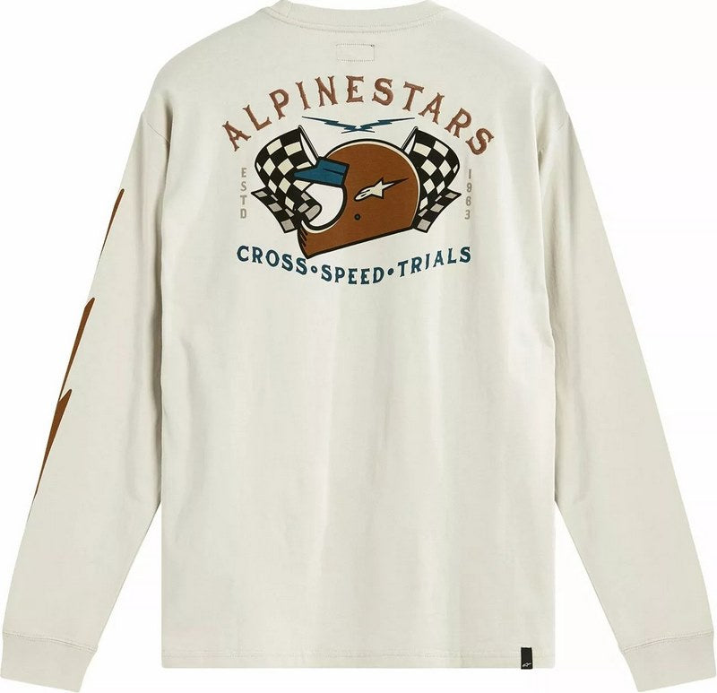 Alpinestars Full Face Long-Sleeve T-Shirt, Off-White | 123371200204