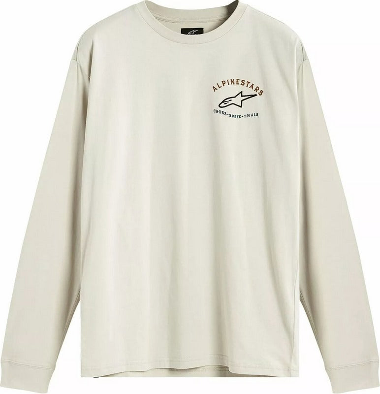 Alpinestars Full Face Long-Sleeve T-Shirt, Off-White | 123371200204