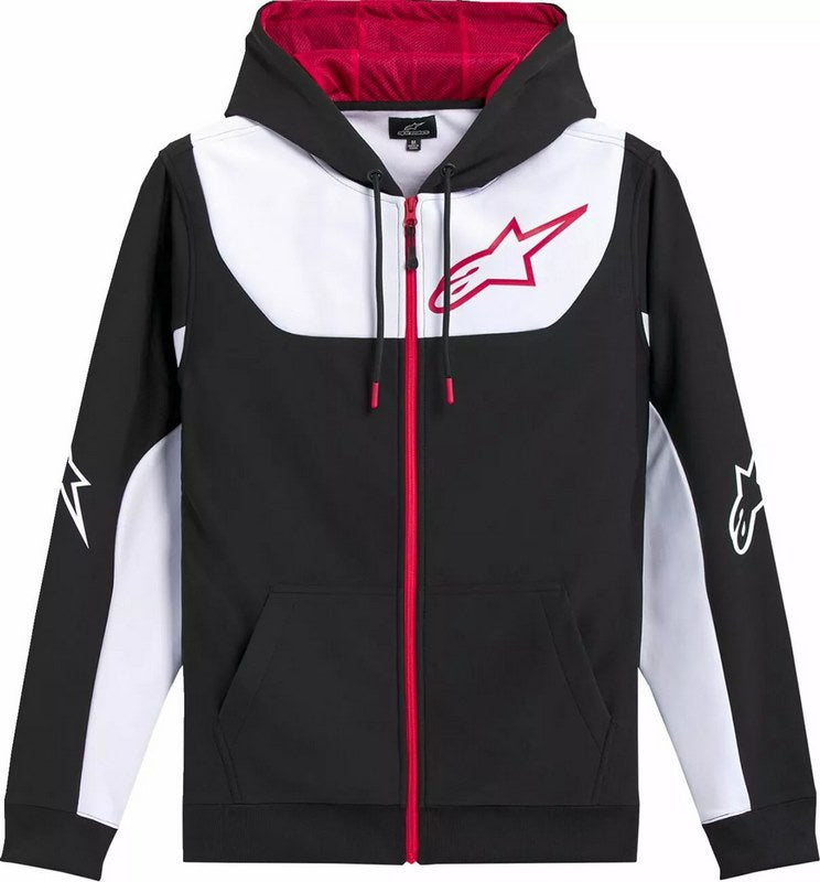 Alpinestars Sessions V3 Zip Hoodie, Black, White, Red | 1244-53110-1232