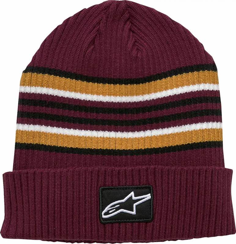 Alpinestars Bolted Cuff Beanie, Black, Brown, White, Maroon, One Size | 1244-82120-838-OS