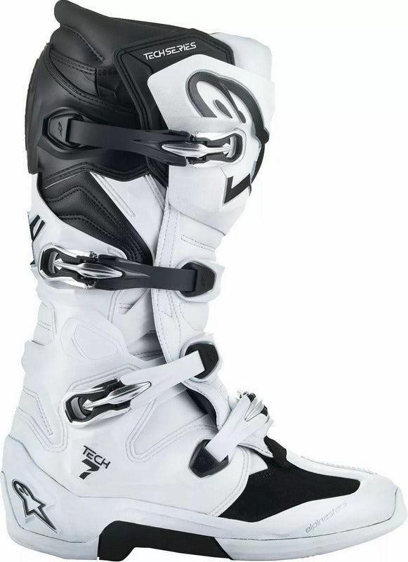Alpinestars Tech 7 Boots, Black, White, Size 44.5 | 2012025-21-10