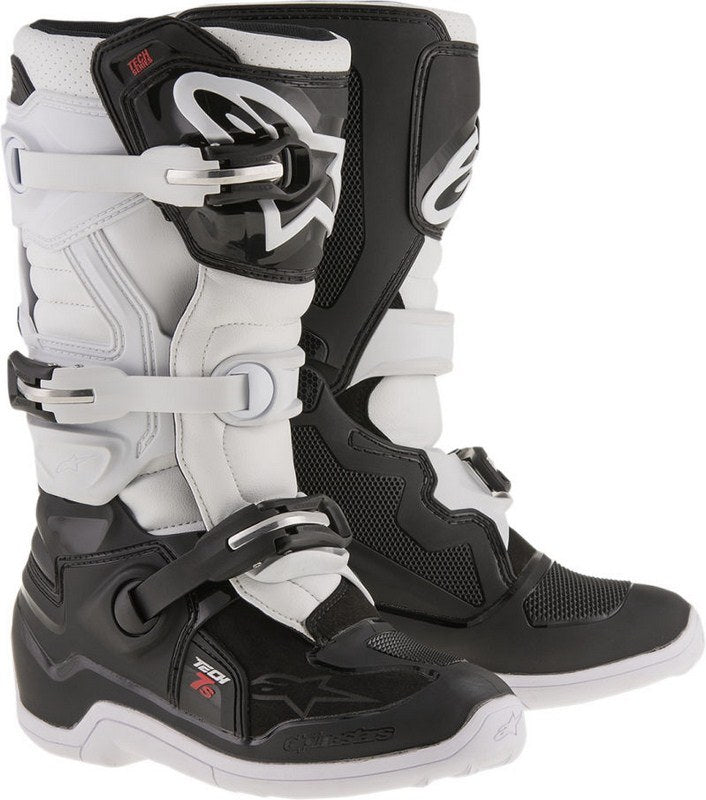 Alpinestars YOUTH TECH 7S OFFROAD BOOTS BLACK/WHITE, Size-4 | 2015017-12-4