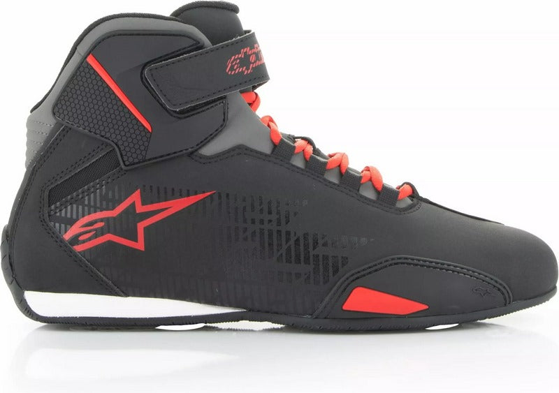 Alpinestars Sektor Shoes, Black, Red, Dark Gray, Size 45.5 | 2515518-1303-12