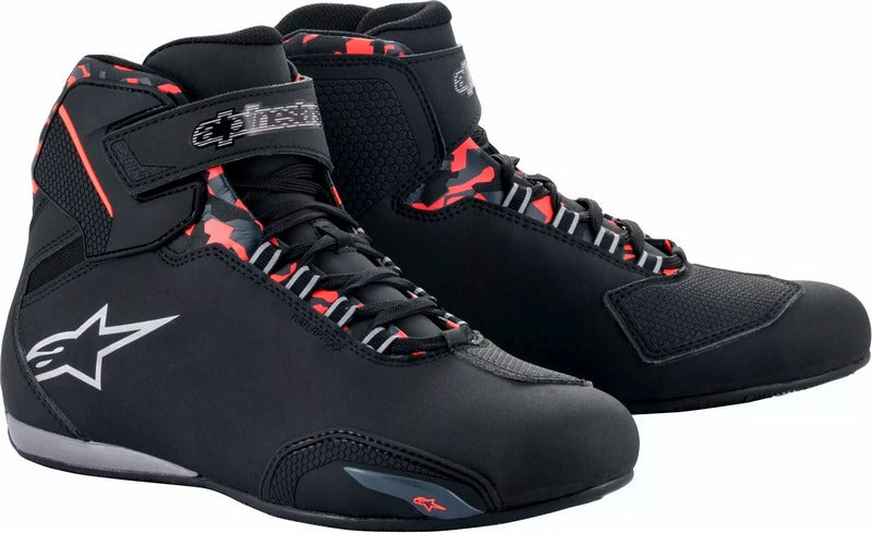 Alpinestars Sektor Waterproof Shoes, Black, Gray, Red, Size 13 | 2544519-1118-13
