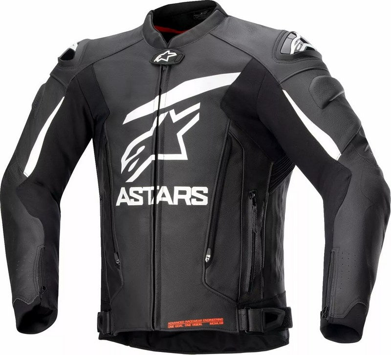Alpinestars GP Plus R v4 Leather Jacket, Black, White, Size 54 | 3100524-12-54