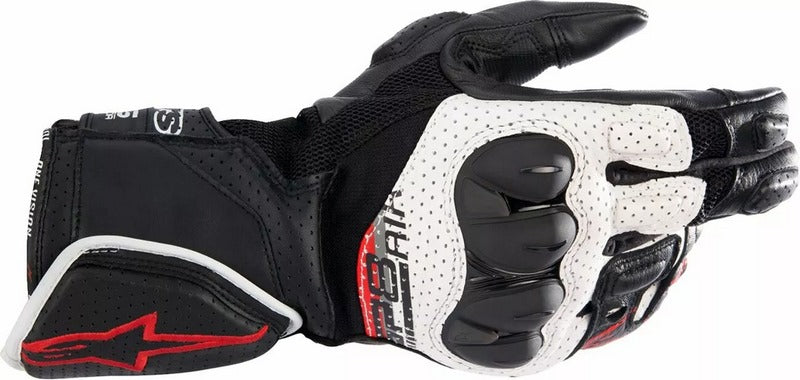 Alpinestars SP-8 V3 Air Gloves, Black, White, Red, Size 3XL | 3558621-1304-3X