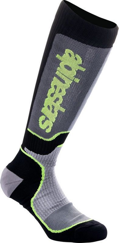 Alpinestars Black/Gray/Yellow Youth MX Plus Socks | 4742324-175